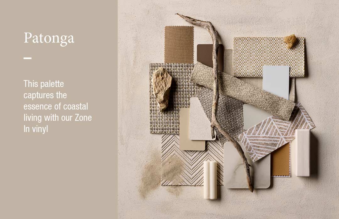 Patonga: This palette captures the essence of coastal living with our Zone In vinyl